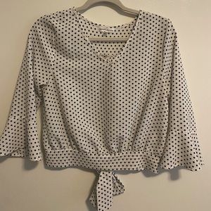 Black and White Polka Dot Blouse